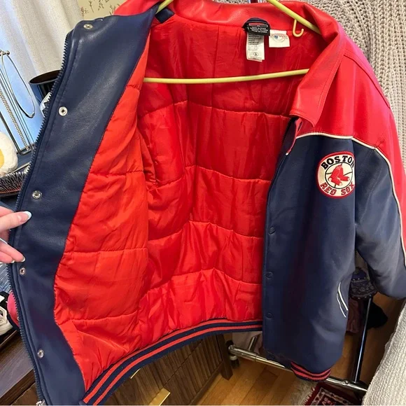 Vintage Nike Red Sox varsity coat sz XL - Picture 6 of 10